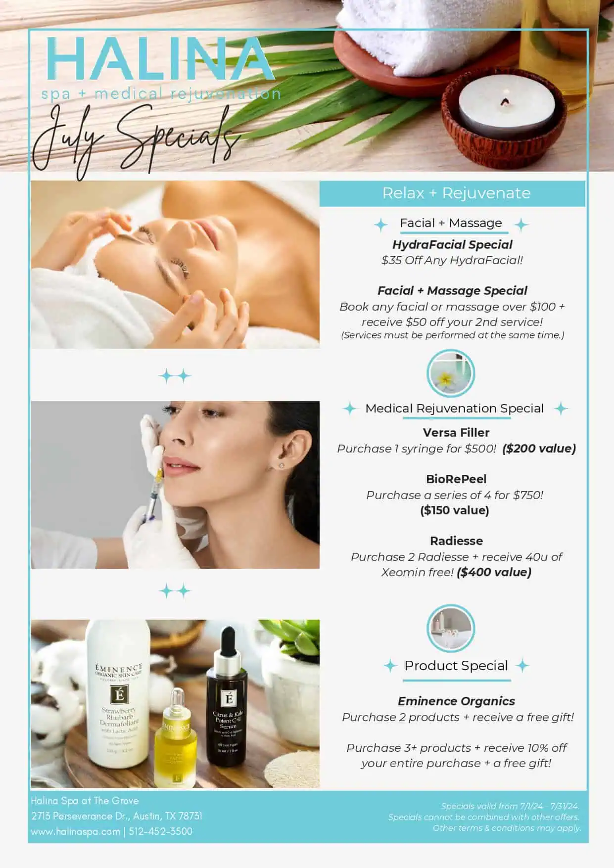 Spa Specials | Round Rock & Austin TX | Halina Spa