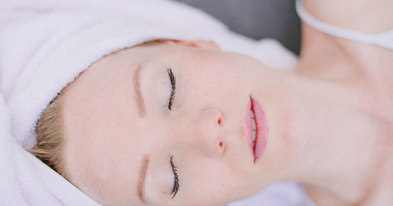 Portrait of Cute girl sleeping | Skin Detox | Halina Spa in Round Rock & Austin, TX